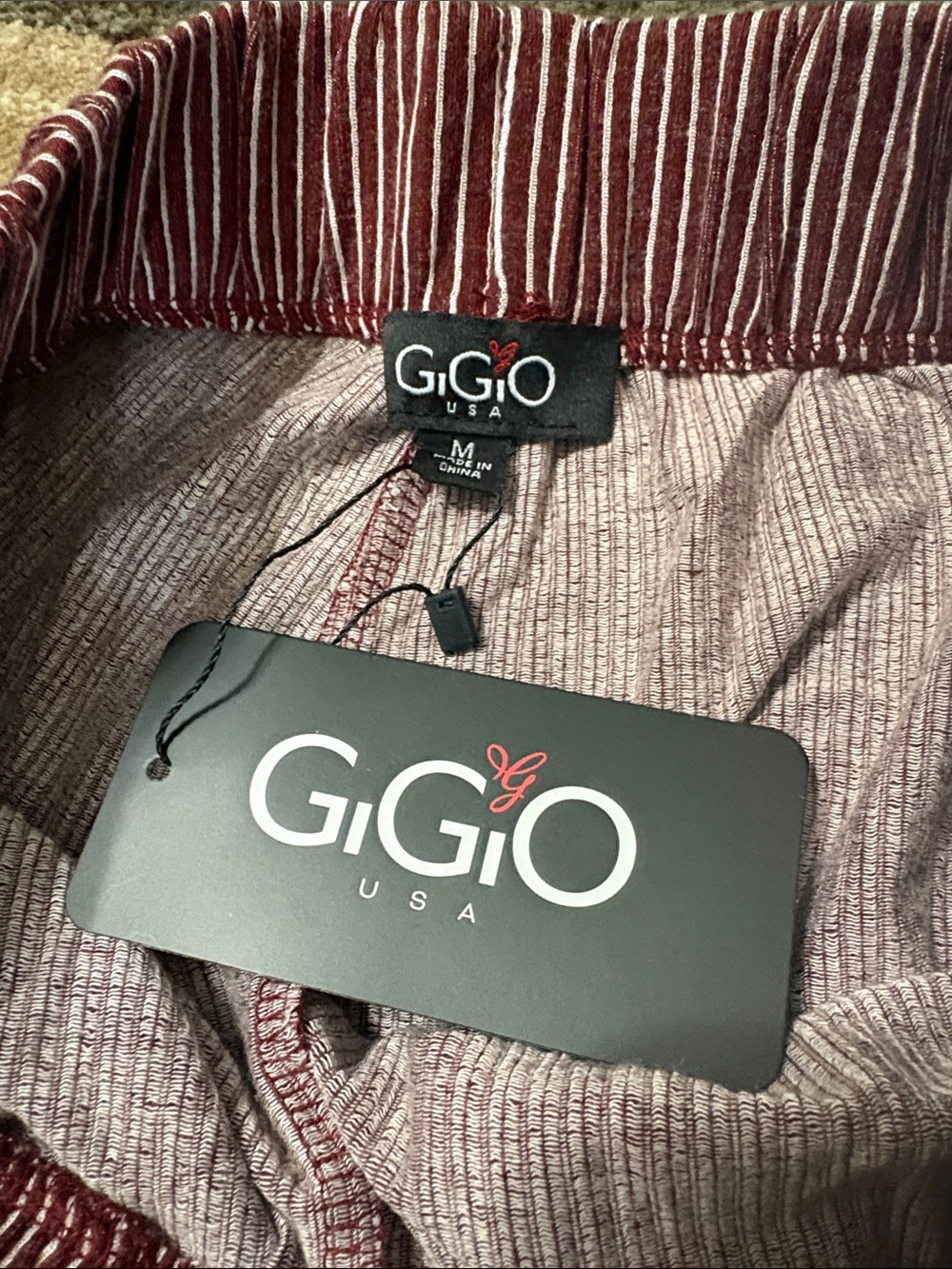 064 NWT GIGIO Give Me Space Women's Textured Wide Leg Pants - Picture 2 of 7